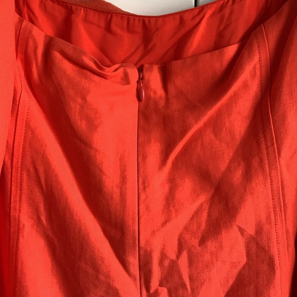 Mango Strapless Puff-Sleeve Mini Dress in Bright Orange - Picture 8 of 10